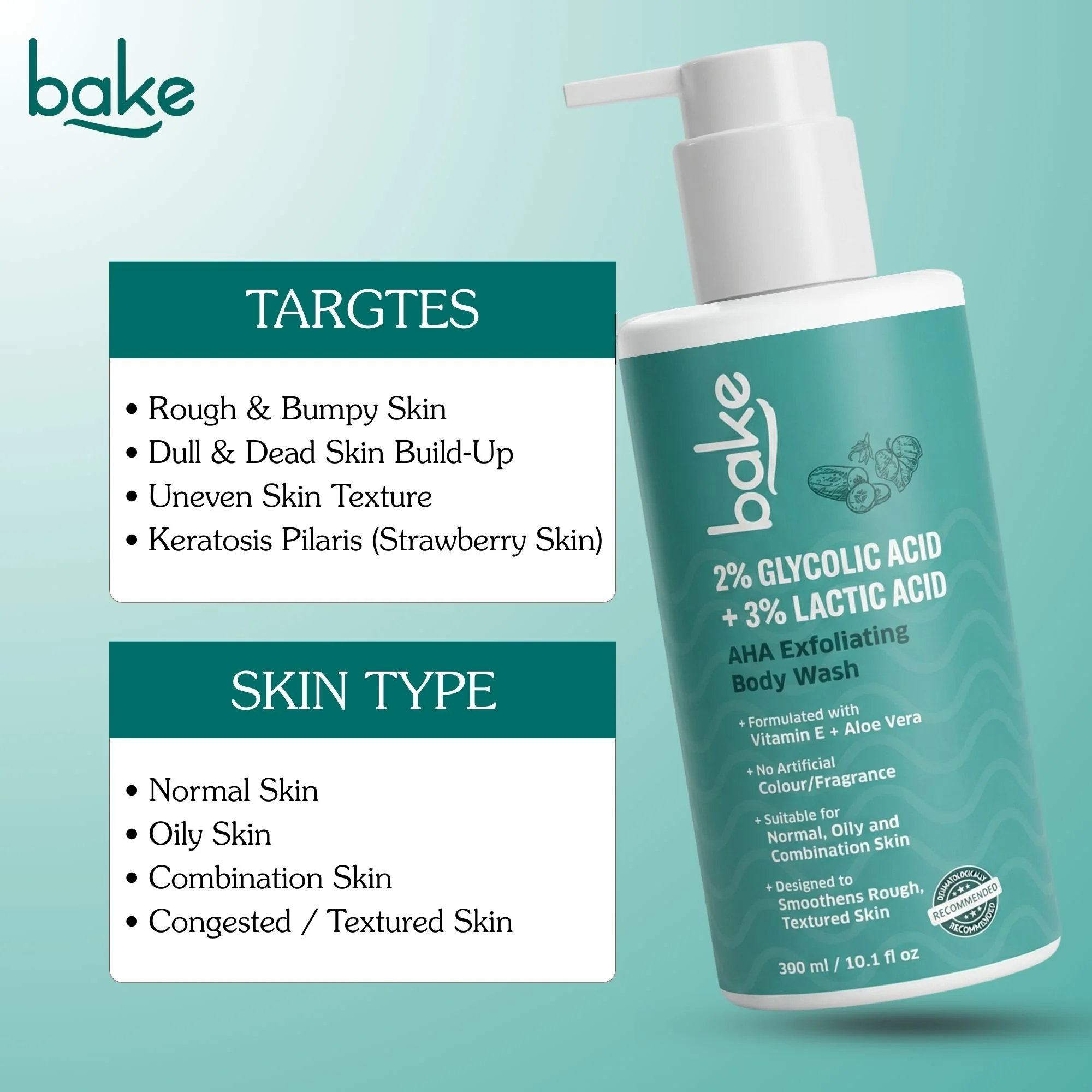 2%Glycolic & Lactic Acid Body Wash (300ml) - Image 3