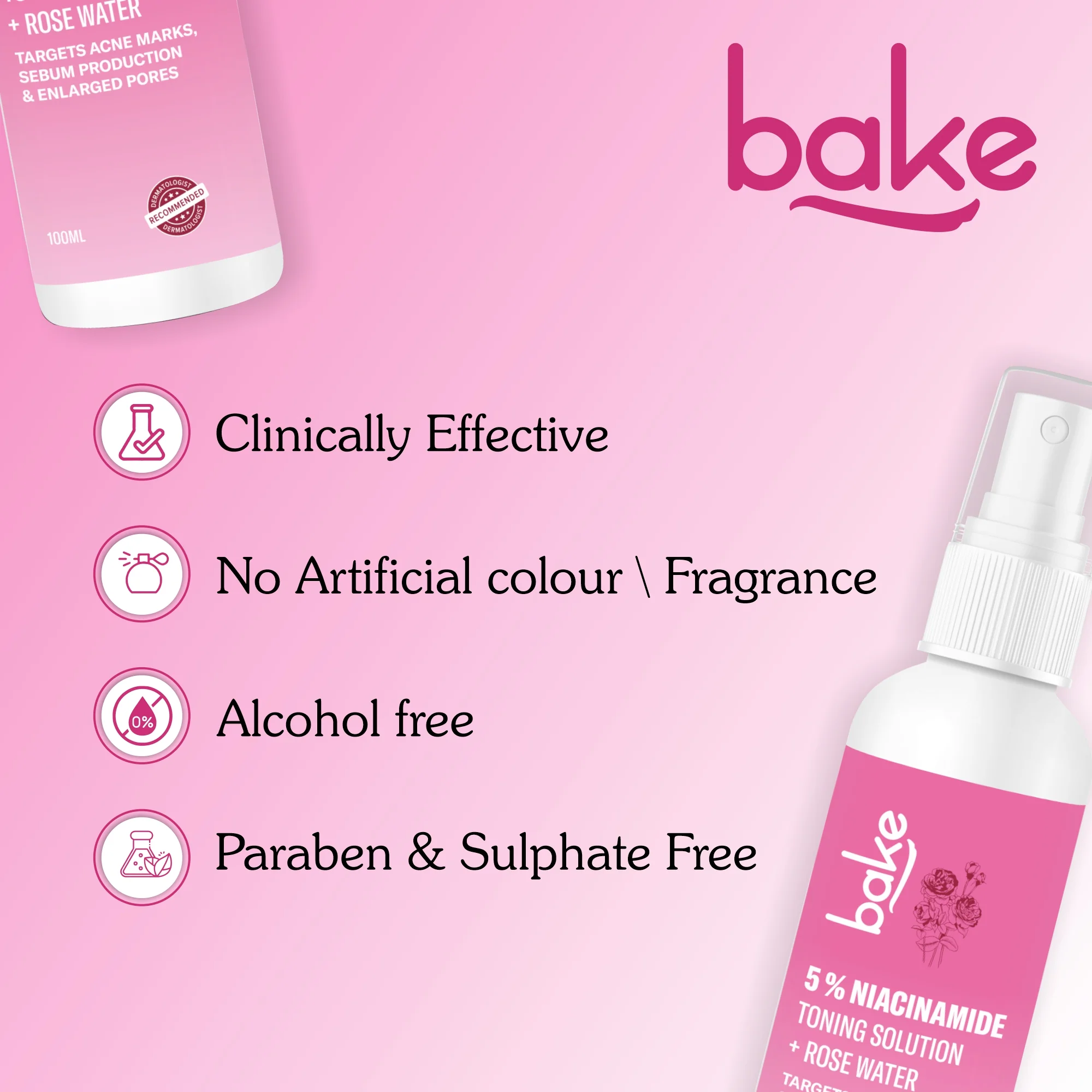 5% Niacinamide + Rose Water Toning Solution - Image 3