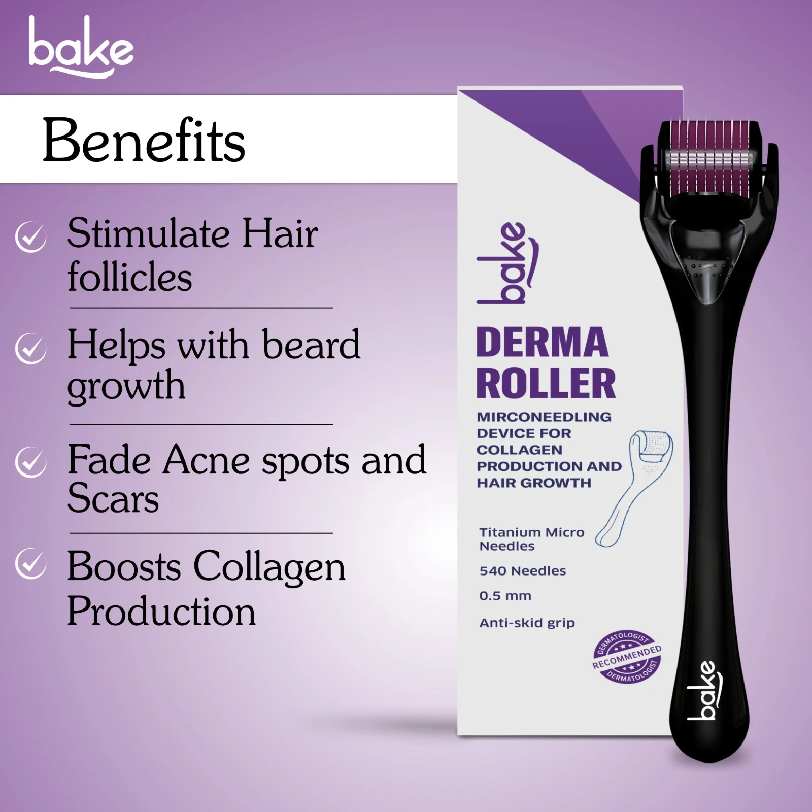 Derma Roller 0.5mm 540 Titanium Needles - Image 3