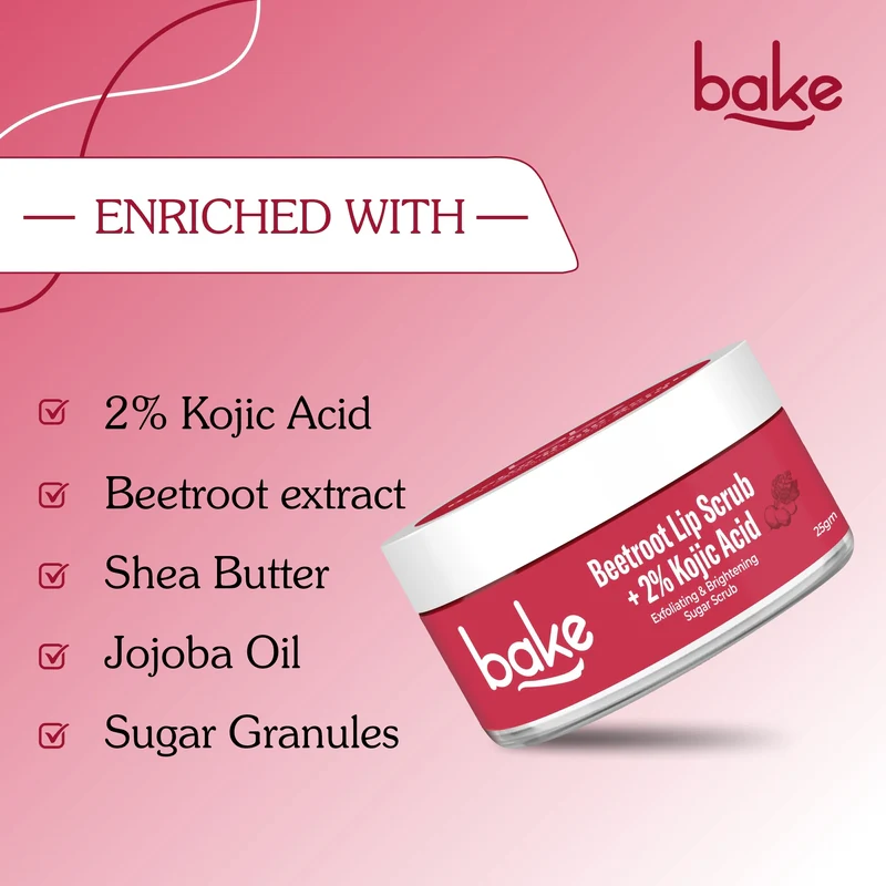 2% Kojic Acid Beetroot Lip Scrub - Image 3