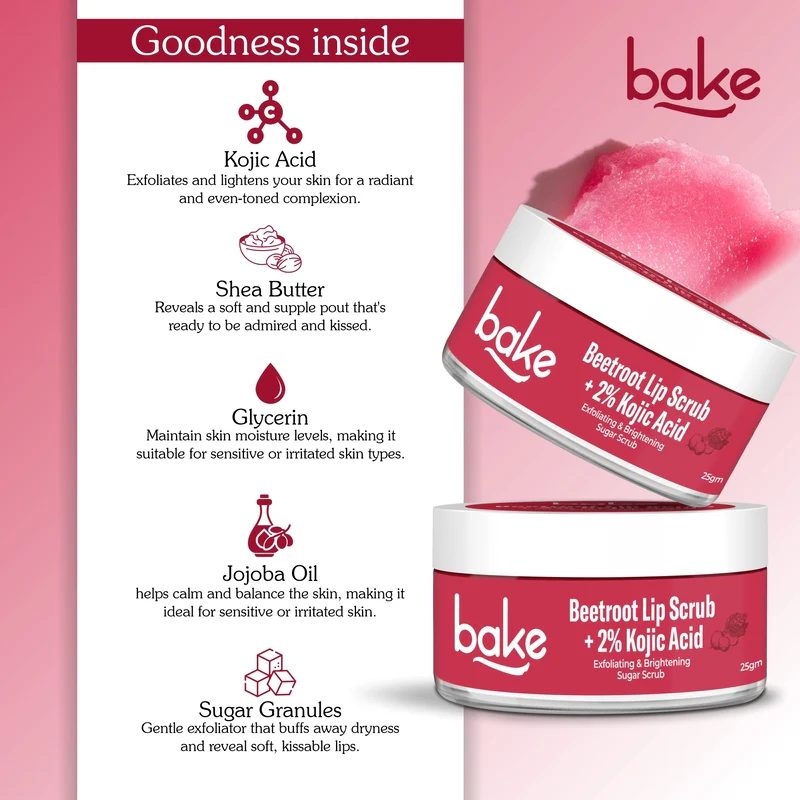 2% Kojic Acid Beetroot Lip Scrub - Image 6
