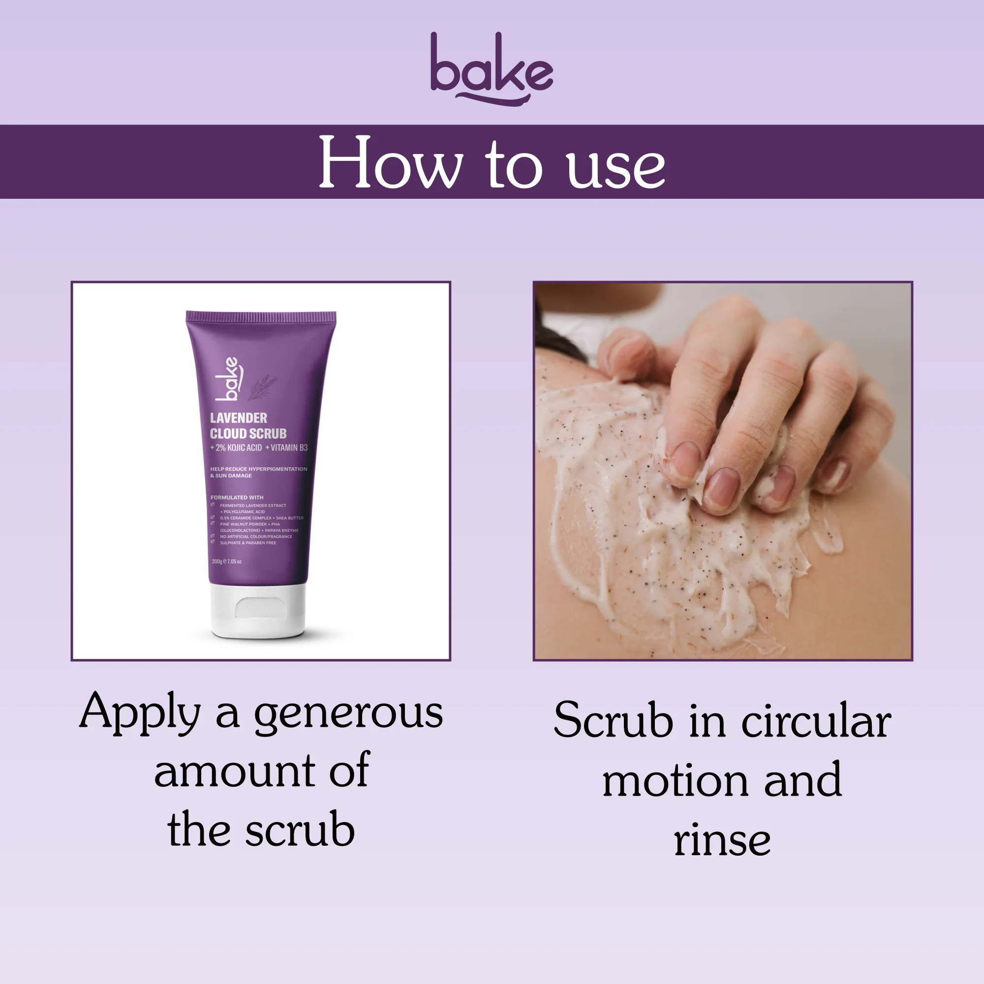 2% Kojic Acid Lavender Smoothie Body Scrub - Image 6