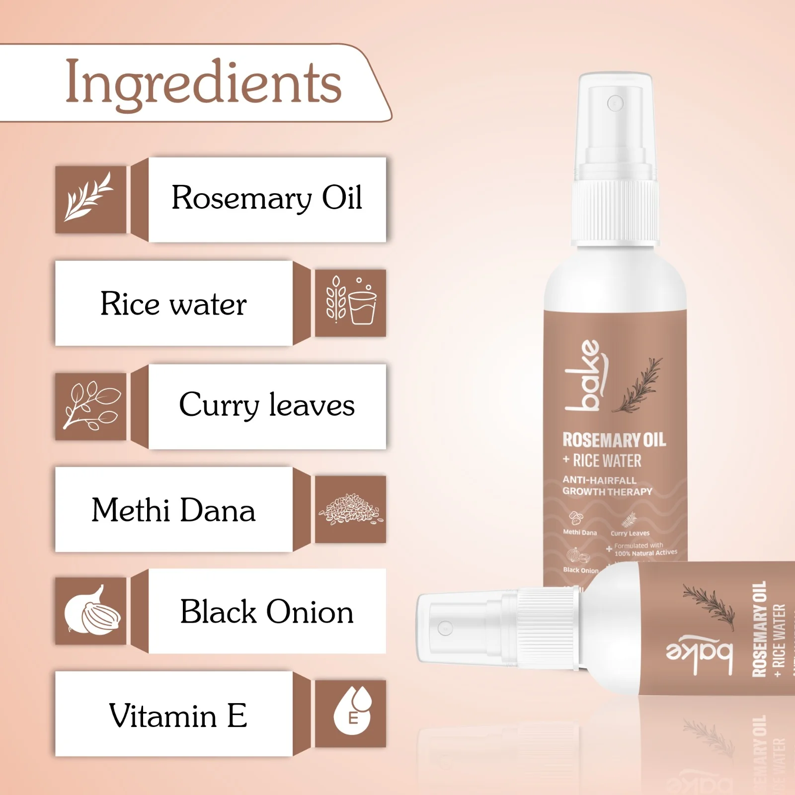 Rosemary Oil + Rice Water Hair Growth Serum Spray - Image 3